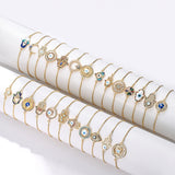 Evil Eye Charm Bracelet with CZ Zircon Stone for Women