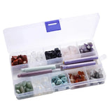 Natural Stone Beads Chips in Box Necklace Jewelry Making Supplies Kit