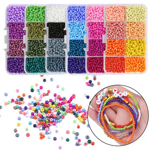 3mm Czech Glass Seed Beads Set for Jewelry Making DIY Bracelet Necklace Earrings