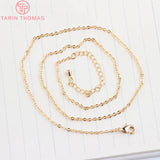 4PCS 45.5CM 24K Plated Finished Necklace Chains