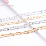 4PCS 45.5CM 24K Plated Finished Necklace Chains