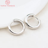 6PCS 16MM Brass Round Earring Hoop Clasp DIY Jewelry Findings