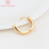 6PCS 16MM Brass Round Earring Hoop Clasp DIY Jewelry Findings