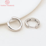 6PCS 16MM Brass Round Earring Hoop Clasp DIY Jewelry Findings