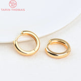 6PCS 16MM Brass Round Earring Hoop Clasp DIY Jewelry Findings