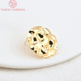 6PCS 18.5MM 23MM 24K Brass Round Stud Earrings DIY Jewelry Findings
