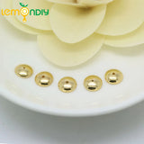 20PCS 4-12MM 24K Plated Brass Beads Caps DIY Jewelry Accessories