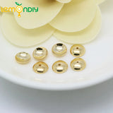 20PCS 4-12MM 24K Plated Brass Beads Caps DIY Jewelry Accessories