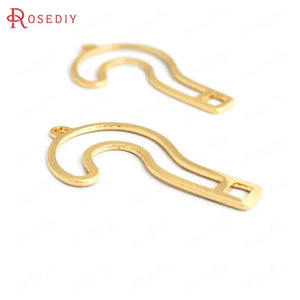 20PCS 26x15MM Brass Mark Charms Pendants DIY Jewelry Findings