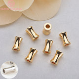 20PCS 5x8MM 24K Plated Brass Spacer Beads Jewelry Accessorie