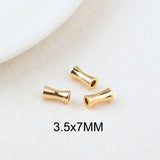 20PCS 5x8MM 24K Plated Brass Spacer Beads Jewelry Accessorie