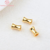 20PCS 5x8MM 24K Plated Brass Spacer Beads Jewelry Accessorie