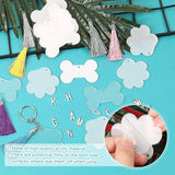 34PCS Acrylic Blanks Keychain Tassels DIY Craft Kit