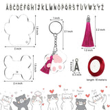 34PCS Acrylic Keychain Tassel Pendant Kit for DIY Crafts