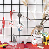 34PCS Acrylic Keychain Tassel Pendant Kit for DIY Crafts