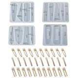 34PCS DIY Hair Pin Clip Making Silicone Resin Molds Kit