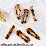 34PCS Hair Pin Jewelry Casting Mold DIY Hair Clip Silicone Resin Molds