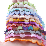 34Pcs 8x11mm Moon Shell Beads Natural Freshwater Loose Spacer Beads