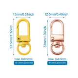 34pcs Swivel Clasp Snap Hook Carabiner Clip for KeyHooks Jewelry Making Mix