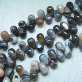 34pcs Brazilian Agate Teardrop Beads 8x12mm for Bracelets Making