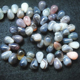 34pcs Brazilian Agate Teardrop Beads 8x12mm for Bracelets Making