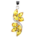 Red Ruby Citrine Tourmaline Tanzanite CZ Women Wedding Pendant