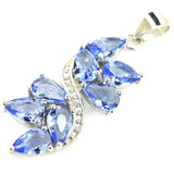 Red Ruby Citrine Tourmaline Tanzanite CZ Women Wedding Pendant