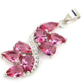 Red Ruby Citrine Tourmaline Tanzanite CZ Women Wedding Pendant