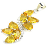 Red Ruby Citrine Tourmaline Tanzanite CZ Women Wedding Pendant