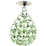 Violet Tanzanite Green Tsavorite Garnet Pink Tourmaline 925 Silver Pendant