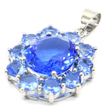 Stunning Violet Tanzanite Green Peridot Ladies Engagement Pendant