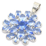 Gorgeous 3.3g Purple Amethyst Violet Tanzanite Women Silver Pendant