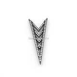 Micro Pave Clear CZ Arrow Charm Double Circles Necklace Jewelry