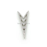 Micro Pave Clear CZ Arrow Charm Double Circles Necklace Jewelry