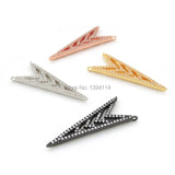 Micro Pave Clear CZ Arrow Charm Double Circles Necklace Jewelry