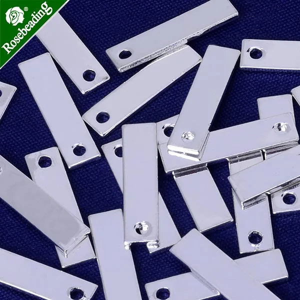 35.1x7.3mm Brass Stamping Blank Bar, Name Plated, DIY Jewelry, 20pcs/lot