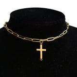 35+5cm Clavicle Chain Choker Necklaces For Women Punk Stainless Steel Neck Chain