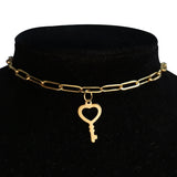 35+5cm Clavicle Chain Choker Necklaces For Women Punk Stainless Steel Neck Chain