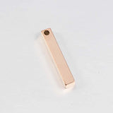 Round Angle Strip Charms 2.9mm Hole Stainless Steel Pendant 20pcs
