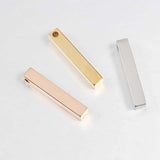 Round Angle Strip Charms 2.9mm Hole Stainless Steel Pendant 20pcs