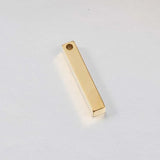 Round Angle Strip Charms 2.9mm Hole Stainless Steel Pendant 20pcs