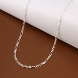 925 Sterling Silver Chain Necklace for Women Girl Children Boy Kids Jewelry