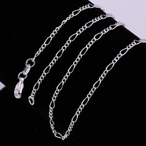 925 Sterling Silver Chain Necklace for Women Girl Children Boy Kids Jewelry
