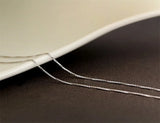 925 Sterling Silver Rhodium Plated Box Chain Necklace For Women