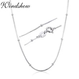 925 Sterling Silver Snake Beaded Chain Choker Necklaces For Women