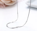 925 Sterling Silver Snake Beaded Chain Choker Necklaces For Women