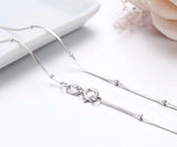925 Sterling Silver Snake Beaded Chain Choker Necklaces For Women