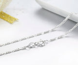 925 Sterling Silver Chains Choker Necklace Women Jewelry