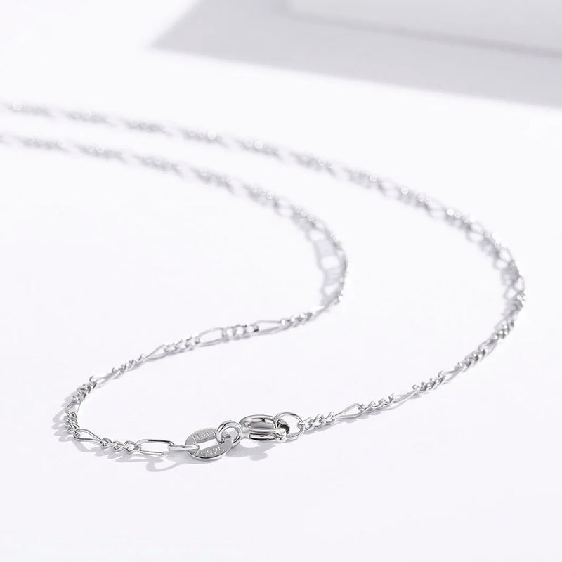 925 Sterling Silver Chains Choker Necklace Women Jewelry