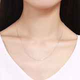 925 Sterling Silver Chains Choker Necklace Women Jewelry